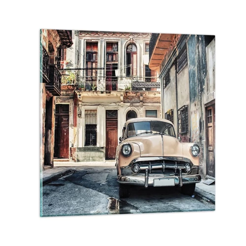Glass picture - Siesta in Havana - 30x30 cm