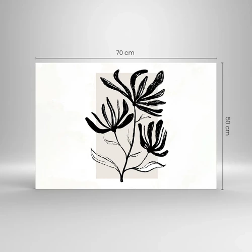 Glass picture - Sketch for a Herbarium - 70x50 cm