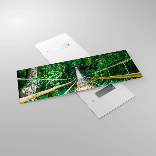Glass picture - Small Bridge over the Green - 140x50 cm