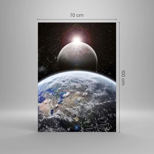 Glass picture - Space Landscape - Sunrise - 70x100 cm