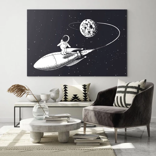 Glass picture - Space Surfer - 100x70 cm