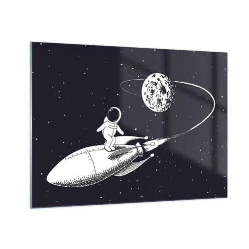 Glass picture - Space Surfer - 70x50 cm