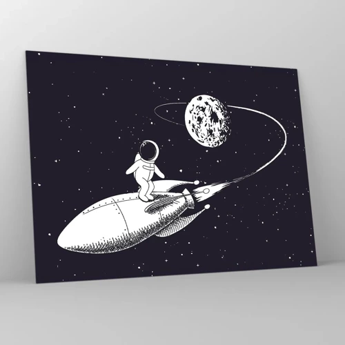 Glass picture - Space Surfer - 70x50 cm