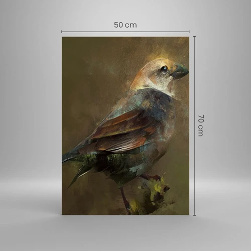 Glass picture - Sparrow, a Little Birdy - 50x70 cm