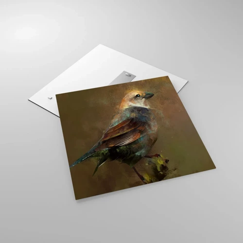Glass picture - Sparrow, a Little Birdy - 60x60 cm