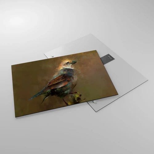 Glass picture - Sparrow, a Little Birdy - 70x50 cm