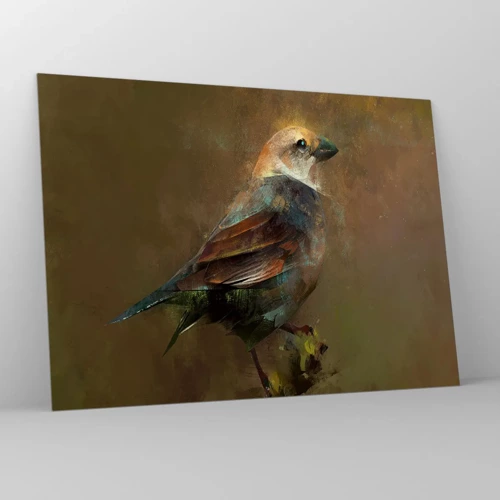 Glass picture - Sparrow, a Little Birdy - 70x50 cm