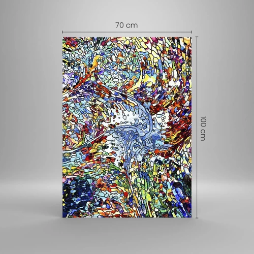 Glass picture - Stained Glass with Drops - 70x100 cm