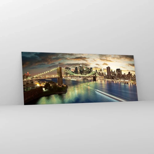 Glass picture - Starry Night over Manhattan - 100x40 cm