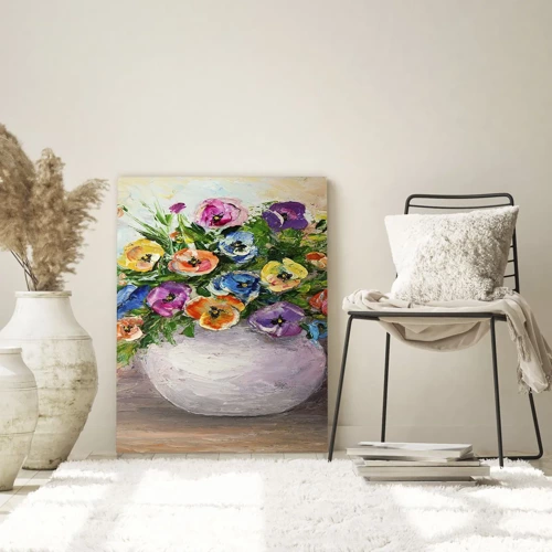 Glass picture - Still Life with White Vase - 50x70 cm