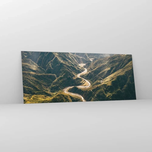 Glass picture - Straight from the Heart of the Mountains - 100x40 cm