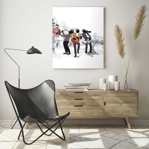 Glass picture - Street Music - 50x70 cm