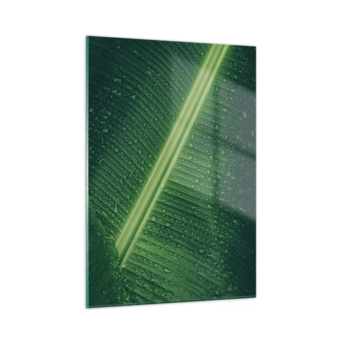 Glass picture - Structure of Green - 50x70 cm