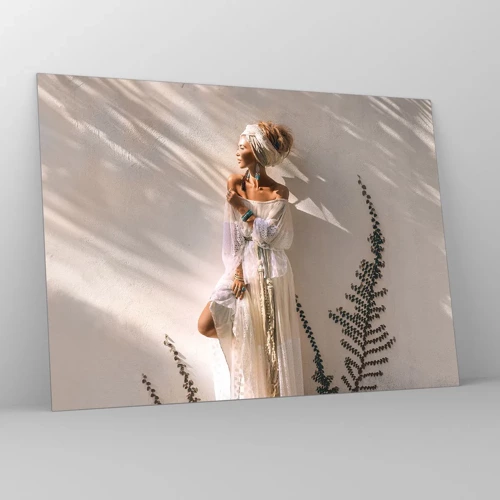 Glass picture - Sun and Girl - 70x50 cm