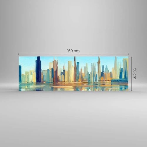 Glass picture - Sunny Metropolis - 160x50 cm