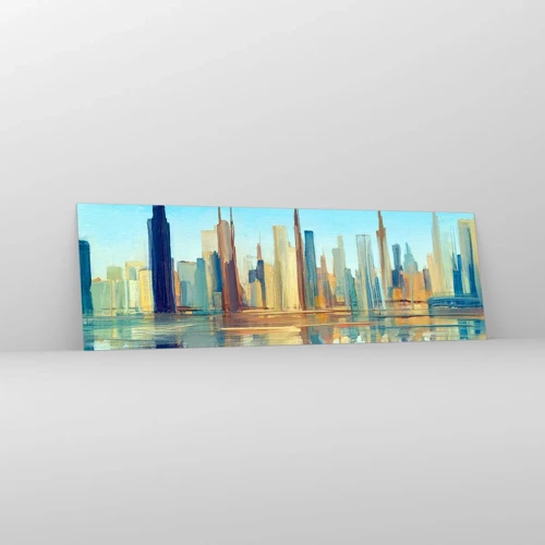 Glass picture - Sunny Metropolis - 160x50 cm