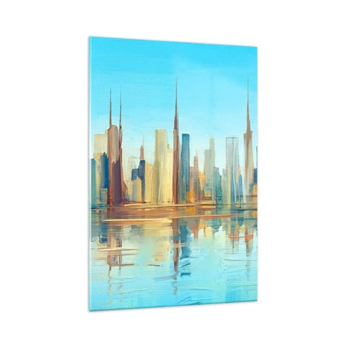 Glass picture - Sunny Metropolis - 70x100 cm