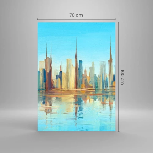 Glass picture - Sunny Metropolis - 70x100 cm