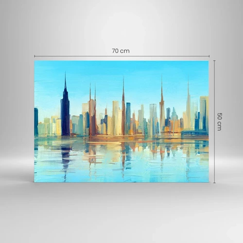 Glass picture - Sunny Metropolis - 70x50 cm