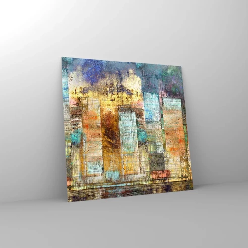 Glass picture - Sunny Metropolis - 70x70 cm