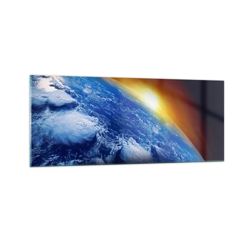 Glass picture - Sunrise by the Blue Planet - 100x40 cm