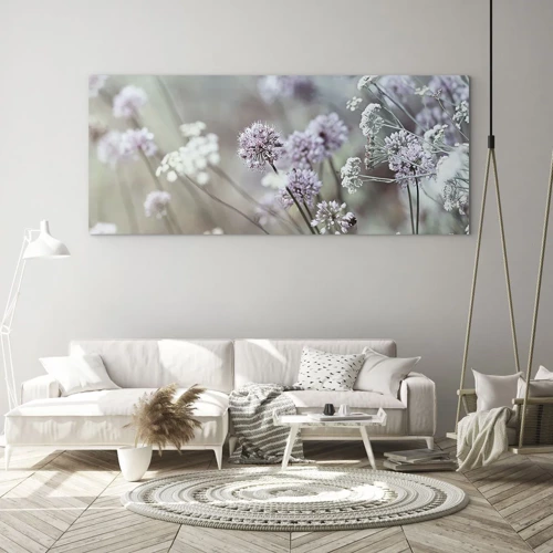 Glass picture - Sweet Filigrees of Herbs - 100x40 cm