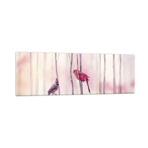 Glass picture - Tale of a Pink Forest - 160x50 cm