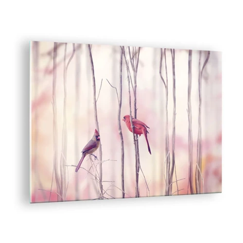 Glass picture - Tale of a Pink Forest - 70x50 cm