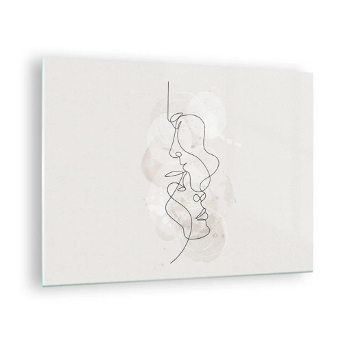 Glass picture - Tangled up in an Embrace - 70x50 cm