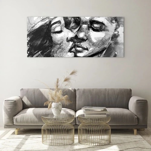 Glass picture - Tender Moment - 100x40 cm