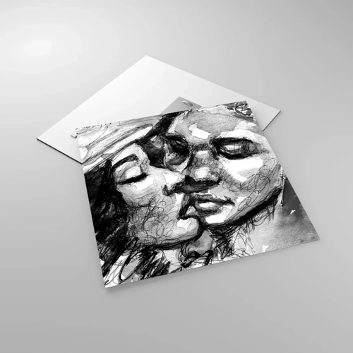 Glass picture - Tender Moment - 50x50 cm