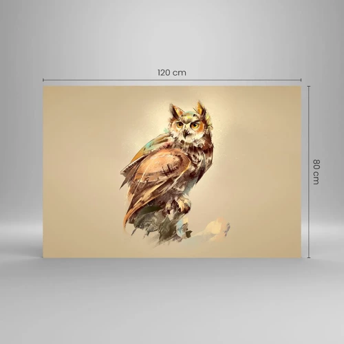 Glass picture - The Wisest Owl - 120x80 cm