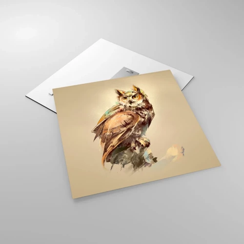 Glass picture - The Wisest Owl - 50x50 cm