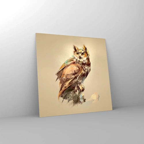 Glass picture - The Wisest Owl - 50x50 cm