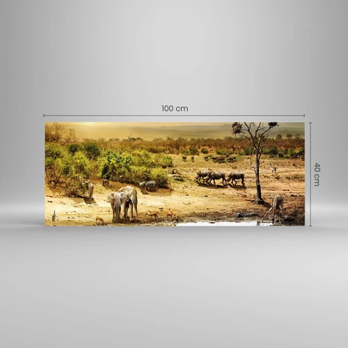 Glass picture - There Is a River that Flows from Eden - 100x40 cm