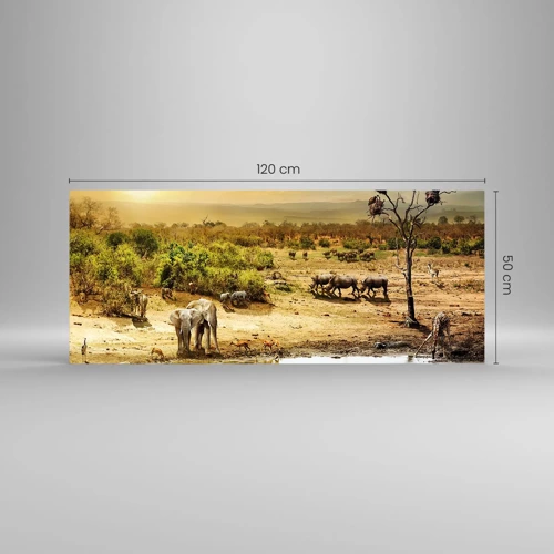 Glass picture - There Is a River that Flows from Eden - 120x50 cm