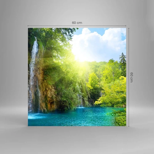 Glass picture - This Must Be Eden - 60x60 cm