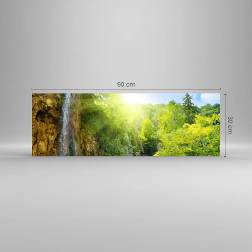 Glass picture - This Must Be Eden - 90x30 cm