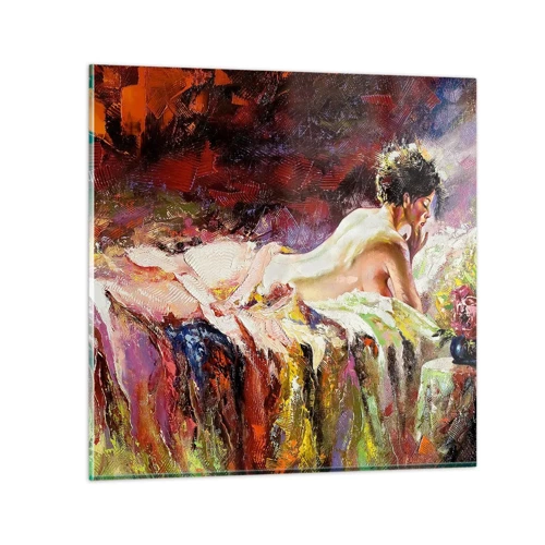 Glass picture - Thoughtful Venus - 60x60 cm