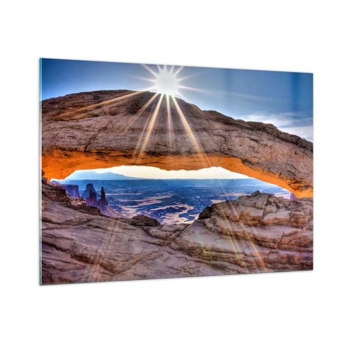 Glass picture - Through Rocky Gate - 100x70 cm