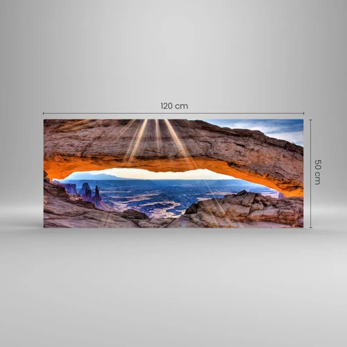 Glass picture - Through Rocky Gate - 120x50 cm