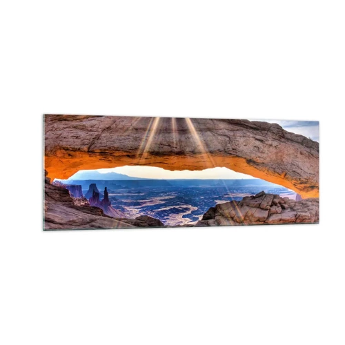 Glass picture - Through Rocky Gate - 140x50 cm