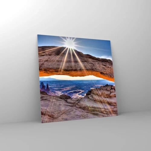 Glass picture - Through Rocky Gate - 40x40 cm
