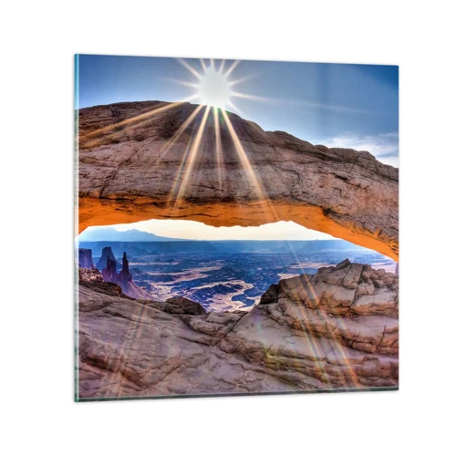 Glass picture - Through Rocky Gate - 70x70 cm