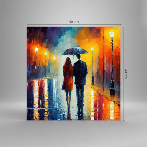 Glass picture - Together - Colourful Night - 40x40 cm