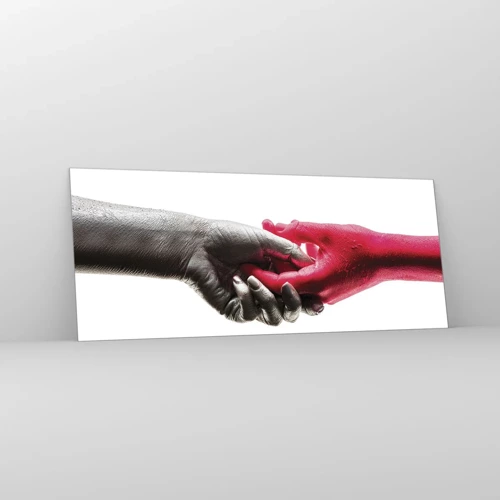 Glass picture - Together, although Different - 100x40 cm