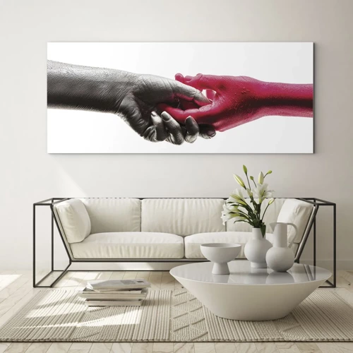 Glass picture - Together, although Different - 100x40 cm