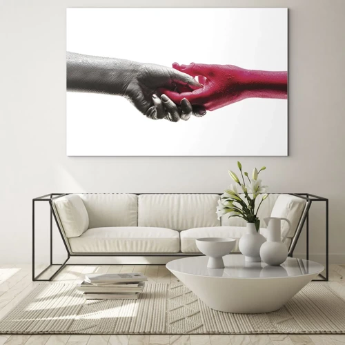 Glass picture - Together, although Different - 120x80 cm