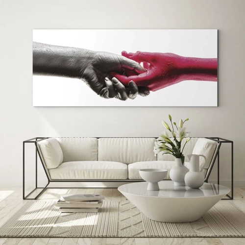 Glass picture - Together, although Different - 160x50 cm