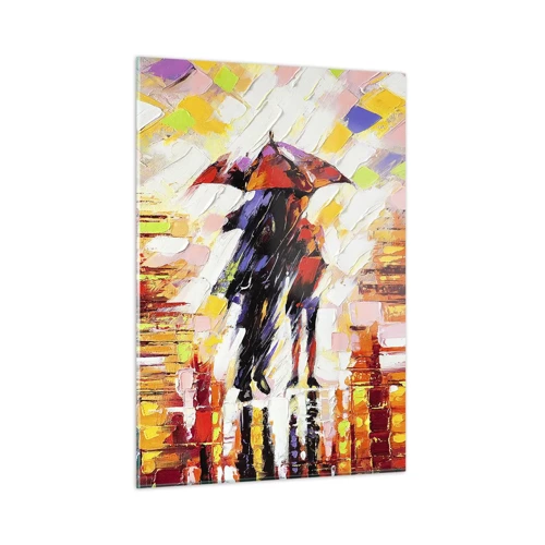 Glass picture - Together through Night and Rain - 50x70 cm